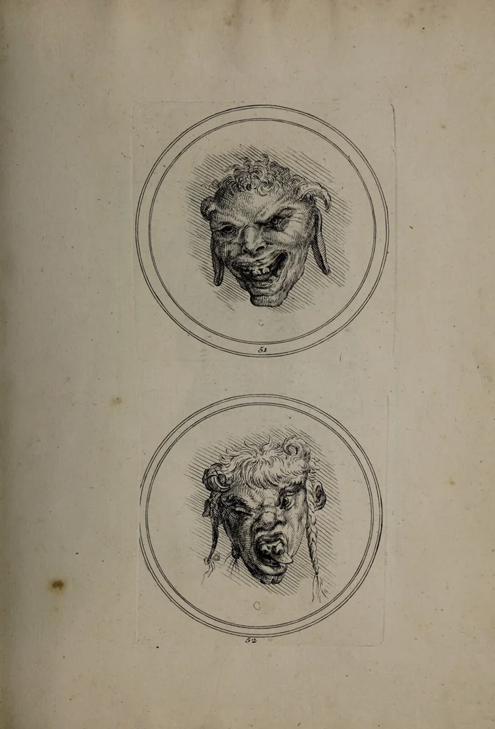 An illustration from Recueil de testes de caractère et de charges / dessinées par Leonard de Vinci ... et gravées par M. le C. de C. [i.e. le comte de Caylus]., 1730, leaf 81