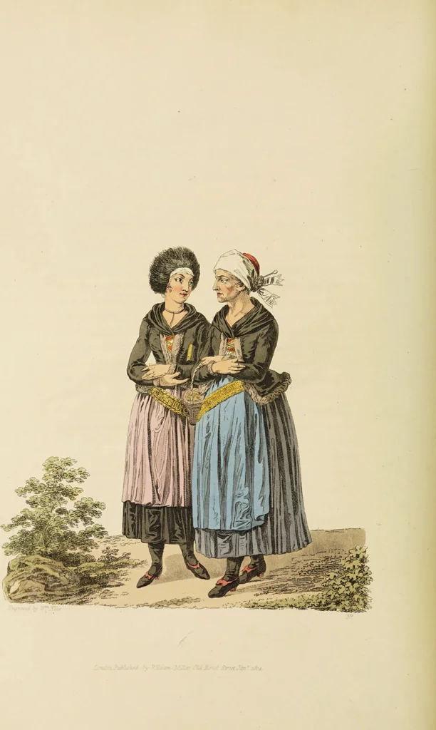 An illustration from The costume of the hereditary states of the House of Austria : displayed in fifty coloured engravings / with descriptions, and an introduction [in English and French]. Translated by R.C. Dallas., 1804, leaf 110