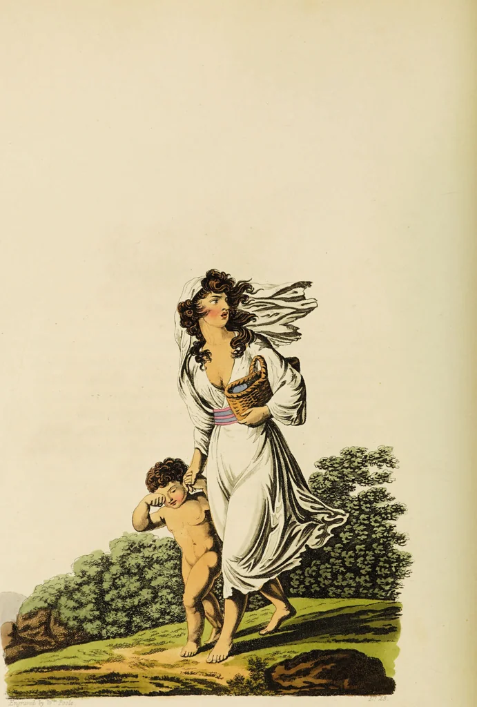 An illustration from The costume of the hereditary states of the House of Austria : displayed in fifty coloured engravings / with descriptions, and an introduction [in English and French]. Translated by R.C. Dallas., 1804, leaf 126