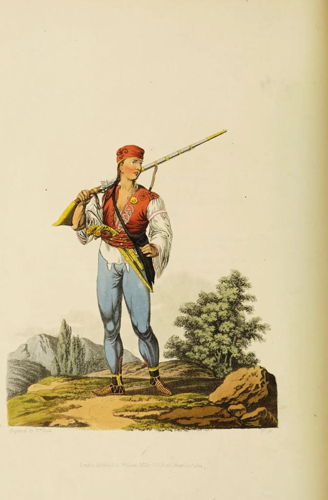 An illustration from The costume of the hereditary states of the House of Austria : displayed in fifty coloured engravings / with descriptions, and an introduction [in English and French]. Translated by R.C. Dallas., 1804, leaf 190