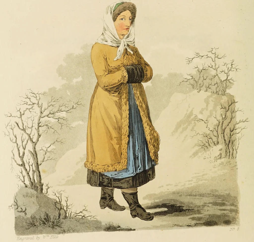 An illustration from The costume of the hereditary states of the House of Austria : displayed in fifty coloured engravings / with descriptions, and an introduction [in English and French]. Translated by R.C. Dallas., 1804, leaf 70
