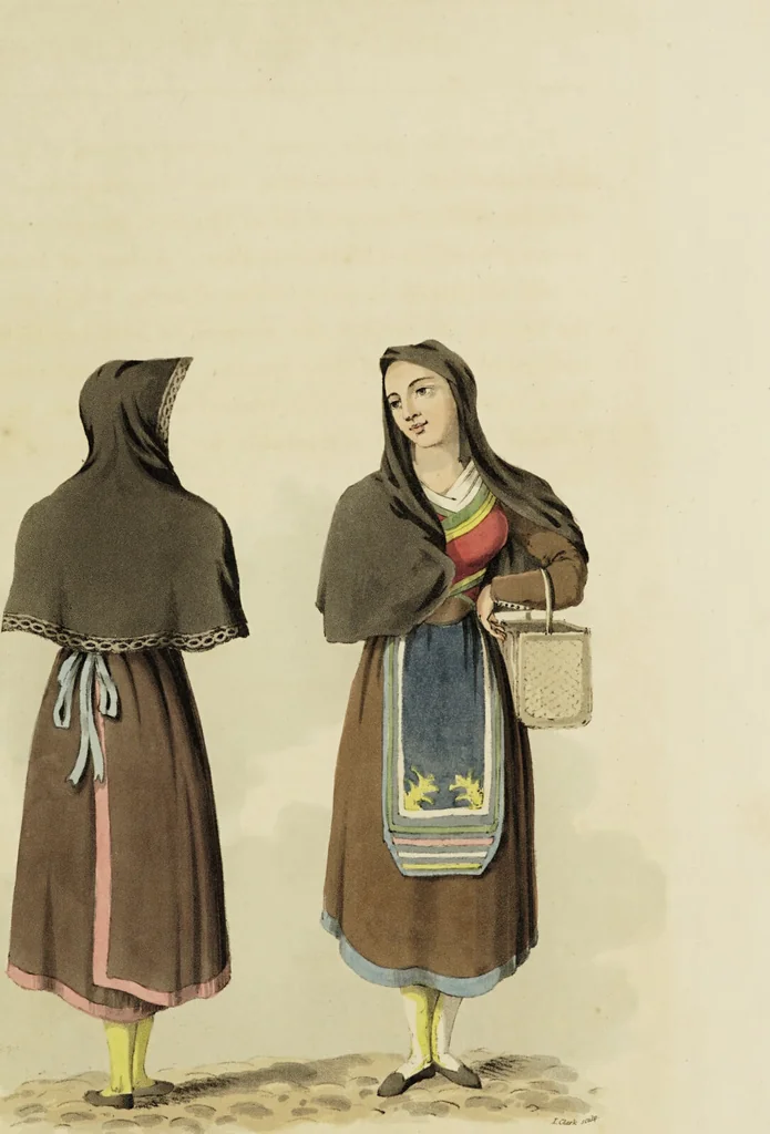 An illustration from Sketches of the country, character, and costume, in Portugal and Spain, made during the campaign, and on the route of the British army, in 1808 and 1809 / Engraved and coloured from the drawings by the Rev. William Bradford ... ; with incidental illustration, and appropriate descriptions, of each subject., 1809, leaf 123