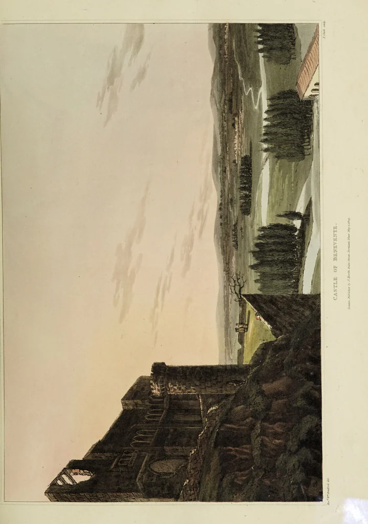 An illustration from Sketches of the country, character, and costume, in Portugal and Spain, made during the campaign, and on the route of the British army, in 1808 and 1809 / Engraved and coloured from the drawings by the Rev. William Bradford ... ; with incidental illustration, and appropriate descriptions, of each subject., 1809, leaf 147