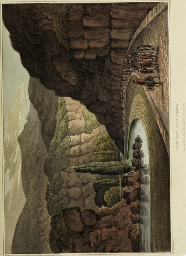 An illustration from Sketches of the country, character, and costume, in Portugal and Spain, made during the campaign, and on the route of the British army, in 1808 and 1809 / Engraved and coloured from the drawings by the Rev. William Bradford ... ; with incidental illustration, and appropriate descriptions, of each subject., 1809, leaf 159
