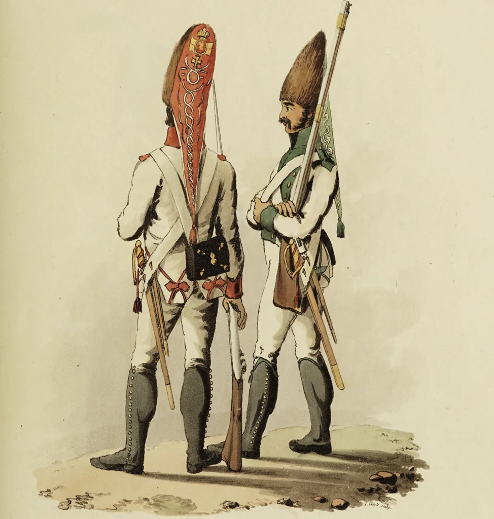 An illustration from Sketches of the country, character, and costume, in Portugal and Spain, made during the campaign, and on the route of the British army, in 1808 and 1809 / Engraved and coloured from the drawings by the Rev. William Bradford ... ; with incidental illustration, and appropriate descriptions, of each subject., 1809, leaf 179