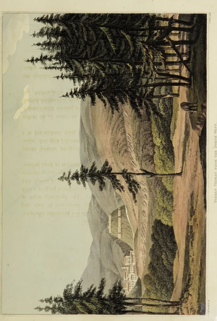 An illustration from Sketches of the country, character, and costume, in Portugal and Spain, made during the campaign, and on the route of the British army, in 1808 and 1809 / Engraved and coloured from the drawings by the Rev. William Bradford ... ; with incidental illustration, and appropriate descriptions, of each subject., 1809, leaf 21