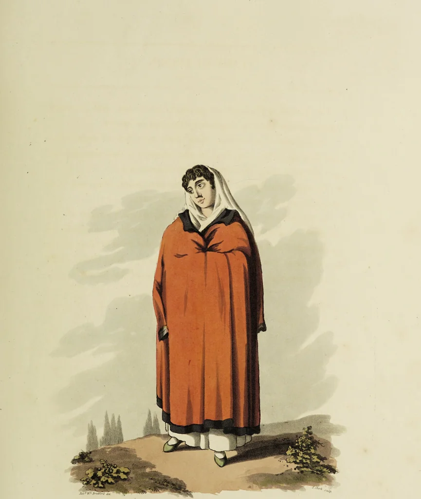 An illustration from Sketches of the country, character, and costume, in Portugal and Spain, made during the campaign, and on the route of the British army, in 1808 and 1809 / Engraved and coloured from the drawings by the Rev. William Bradford ... ; with incidental illustration, and appropriate descriptions, of each subject., 1809, leaf 53
