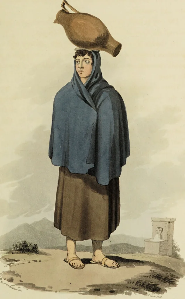 An illustration from Sketches of the country, character, and costume, in Portugal and Spain, made during the campaign, and on the route of the British army, in 1808 and 1809 / Engraved and coloured from the drawings by the Rev. William Bradford ... ; with incidental illustration, and appropriate descriptions, of each subject., 1809, leaf 73