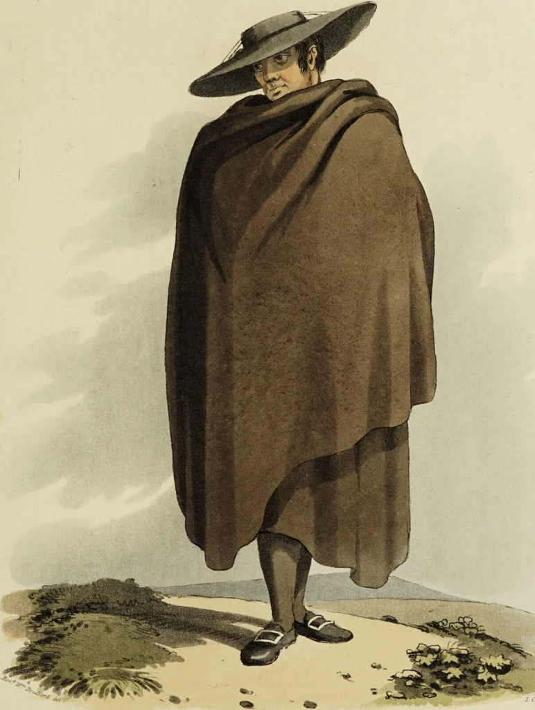An illustration from Sketches of the country, character, and costume, in Portugal and Spain, made during the campaign, and on the route of the British army, in 1808 and 1809 / Engraved and coloured from the drawings by the Rev. William Bradford ... ; with incidental illustration, and appropriate descriptions, of each subject., 1809, leaf 83