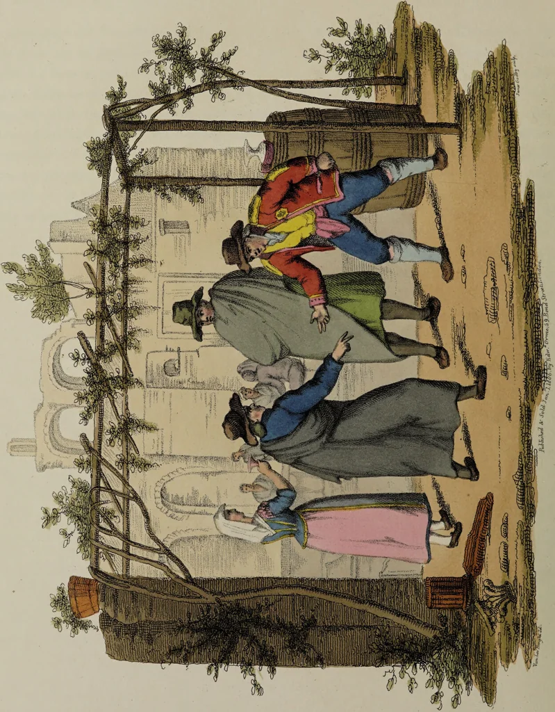 An illustration from Italian scenery; representing the manners, customs, and amusements of the different states of Italy / containing thirty-two coloured engravings by James Godby, from the original drawings by P. van Lerberghi. The narrative by M. Buonaiuti., 1806, leaf 112