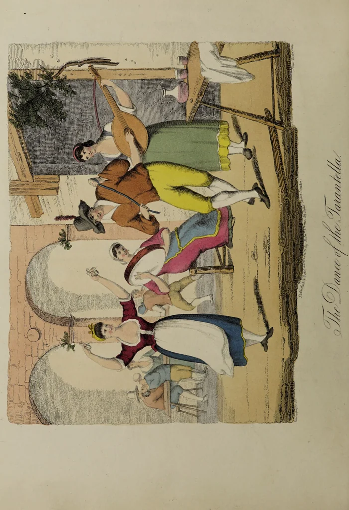 An illustration from Italian scenery; representing the manners, customs, and amusements of the different states of Italy / containing thirty-two coloured engravings by James Godby, from the original drawings by P. van Lerberghi. The narrative by M. Buonaiuti., 1806, leaf 32