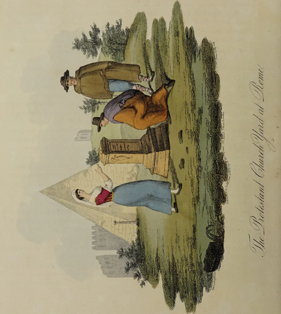 An illustration from Italian scenery; representing the manners, customs, and amusements of the different states of Italy / containing thirty-two coloured engravings by James Godby, from the original drawings by P. van Lerberghi. The narrative by M. Buonaiuti., 1806, leaf 78