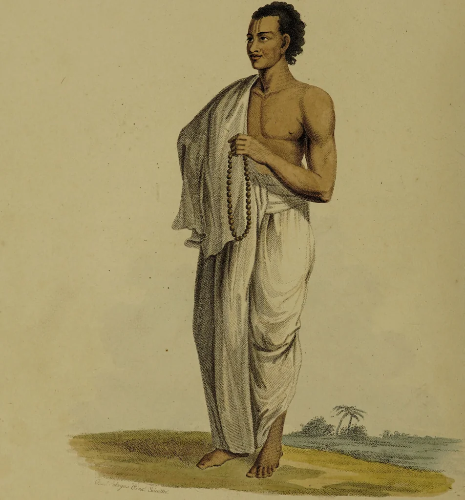 An illustration from The costume of Hindostan, elucidated by sixty coloured engravings / with descriptions in English and French, taken in the years 1798 and 1799. By Balt. Solvyns, of Calcutta., 1804, leaf 132