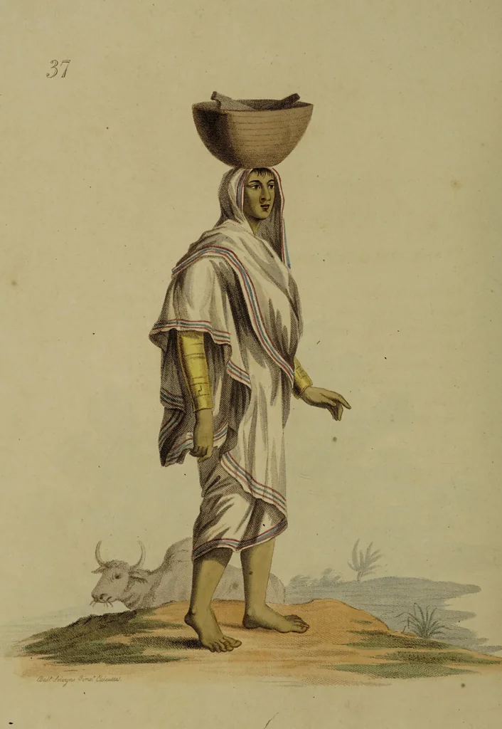 An illustration from The costume of Hindostan, elucidated by sixty coloured engravings / with descriptions in English and French, taken in the years 1798 and 1799. By Balt. Solvyns, of Calcutta., 1804, leaf 164