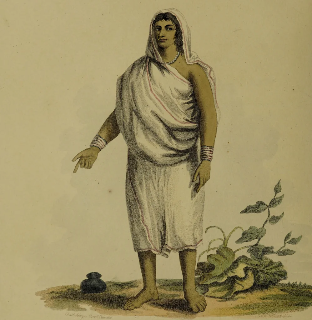 An illustration from The costume of Hindostan, elucidated by sixty coloured engravings / with descriptions in English and French, taken in the years 1798 and 1799. By Balt. Solvyns, of Calcutta., 1804, leaf 168