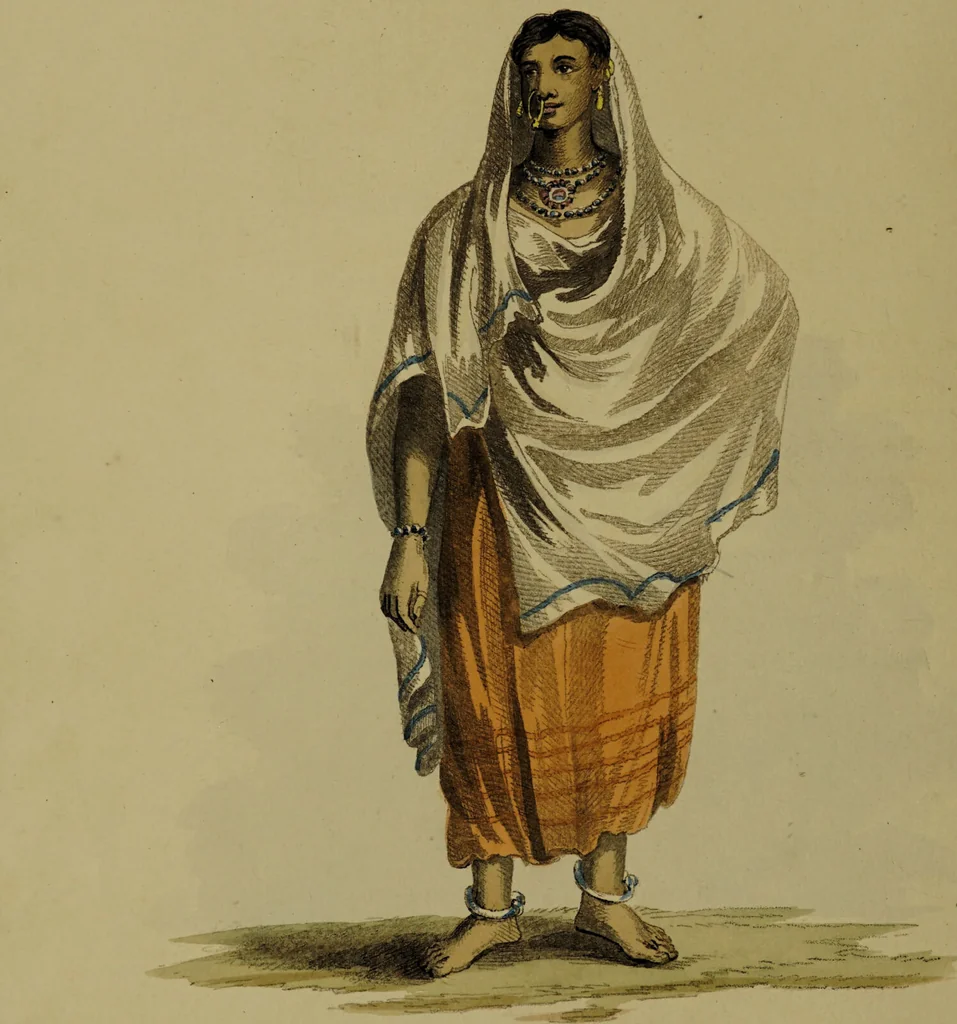 An illustration from The costume of Hindostan, elucidated by sixty coloured engravings / with descriptions in English and French, taken in the years 1798 and 1799. By Balt. Solvyns, of Calcutta., 1804, leaf 172