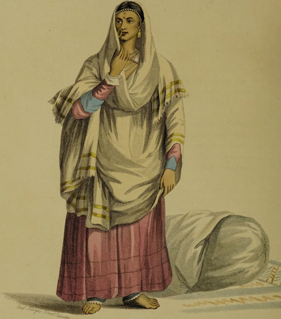 An illustration from The costume of Hindostan, elucidated by sixty coloured engravings / with descriptions in English and French, taken in the years 1798 and 1799. By Balt. Solvyns, of Calcutta., 1804, leaf 176