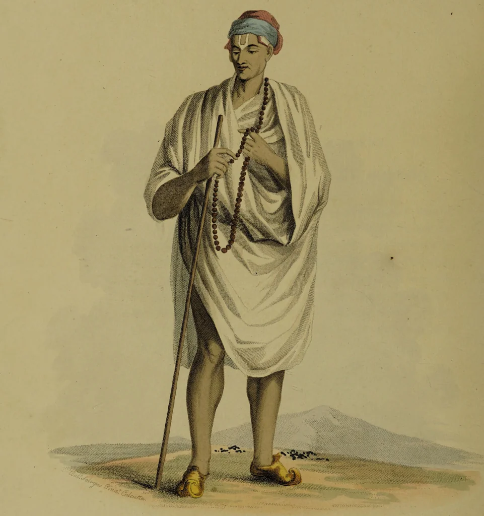 An illustration from The costume of Hindostan, elucidated by sixty coloured engravings / with descriptions in English and French, taken in the years 1798 and 1799. By Balt. Solvyns, of Calcutta., 1804, leaf 184