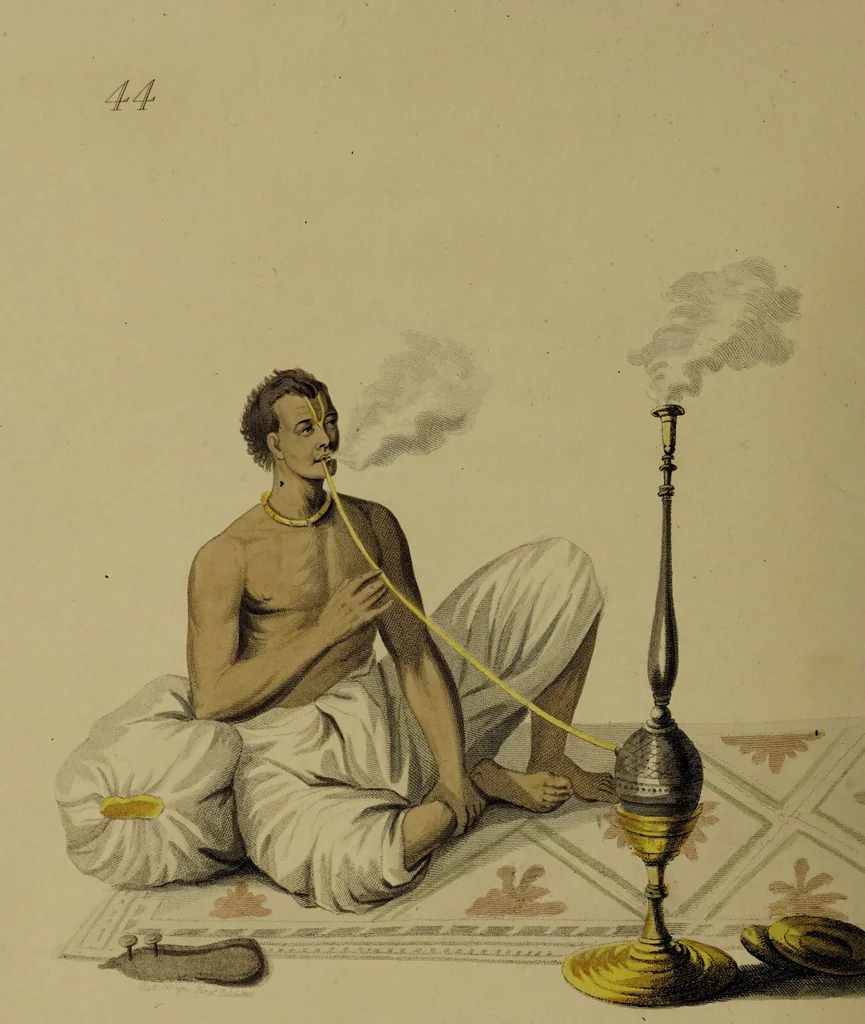 An illustration from The costume of Hindostan, elucidated by sixty coloured engravings / with descriptions in English and French, taken in the years 1798 and 1799. By Balt. Solvyns, of Calcutta., 1804, leaf 192