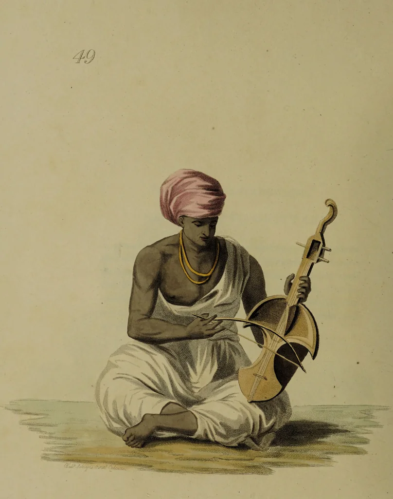 An illustration from The costume of Hindostan, elucidated by sixty coloured engravings / with descriptions in English and French, taken in the years 1798 and 1799. By Balt. Solvyns, of Calcutta., 1804, leaf 212
