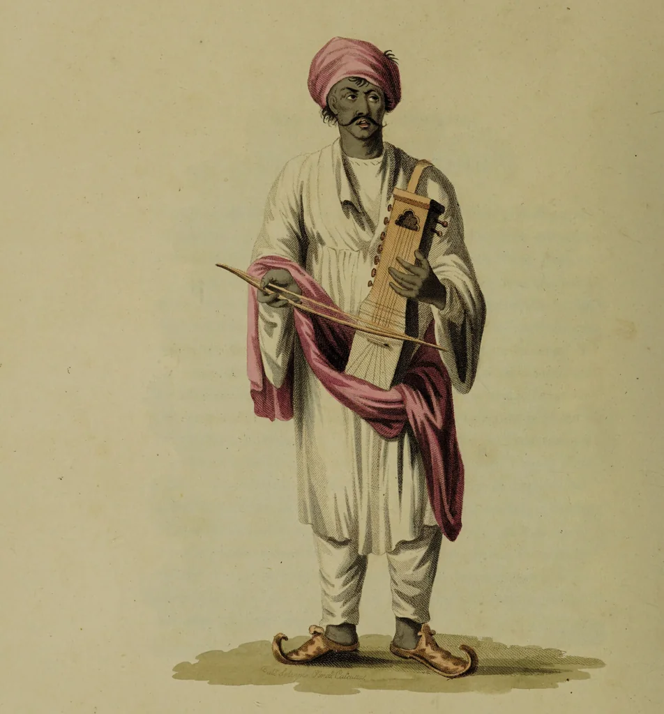 An illustration from The costume of Hindostan, elucidated by sixty coloured engravings / with descriptions in English and French, taken in the years 1798 and 1799. By Balt. Solvyns, of Calcutta., 1804, leaf 220