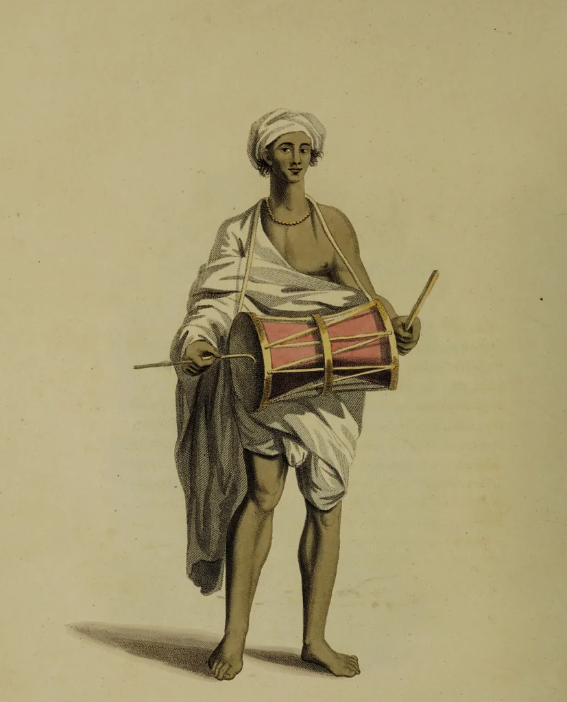 An illustration from The costume of Hindostan, elucidated by sixty coloured engravings / with descriptions in English and French, taken in the years 1798 and 1799. By Balt. Solvyns, of Calcutta., 1804, leaf 252