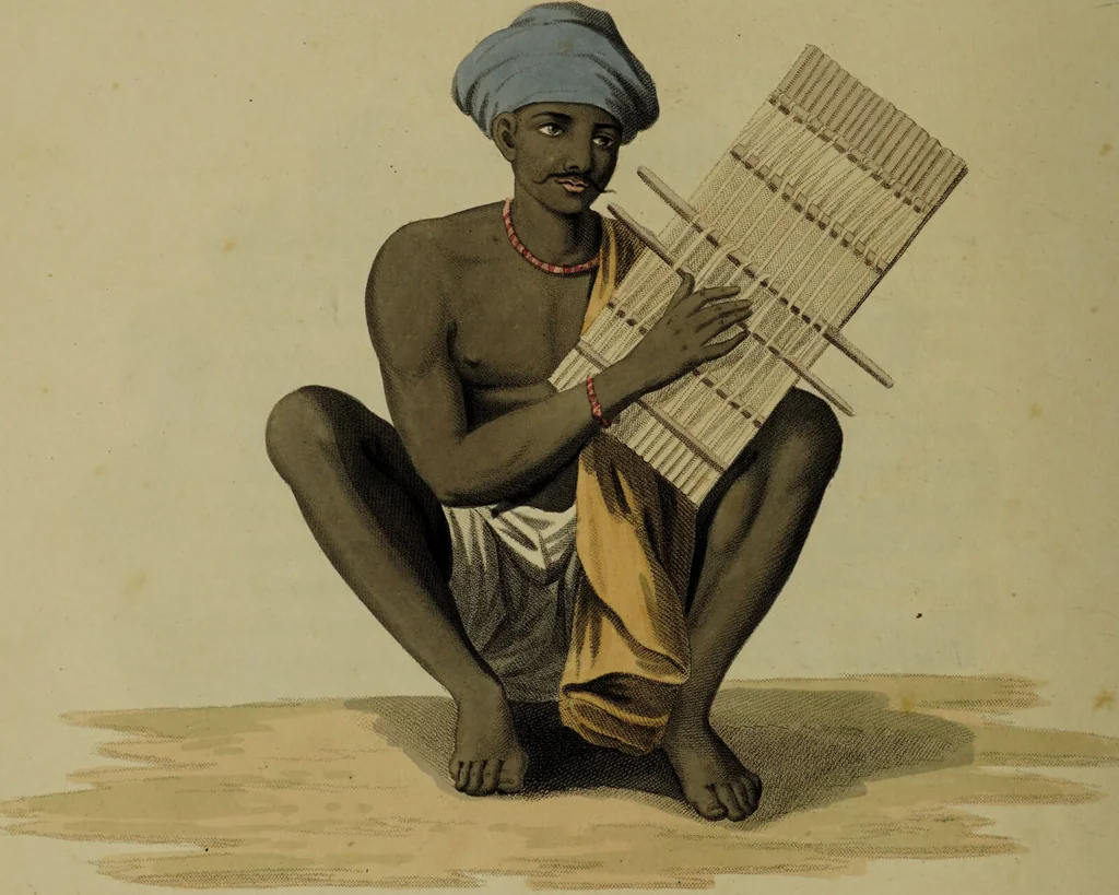 An illustration from The costume of Hindostan, elucidated by sixty coloured engravings / with descriptions in English and French, taken in the years 1798 and 1799. By Balt. Solvyns, of Calcutta., 1804, leaf 256
