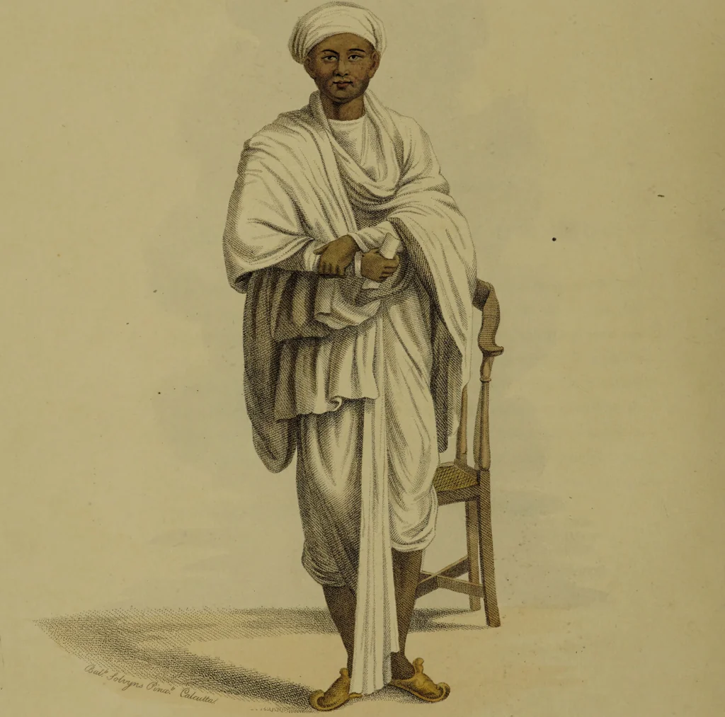 An illustration from The costume of Hindostan, elucidated by sixty coloured engravings / with descriptions in English and French, taken in the years 1798 and 1799. By Balt. Solvyns, of Calcutta., 1804, leaf 68