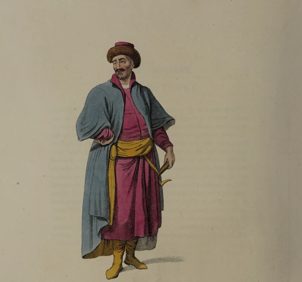 An illustration from The costume of the Russian Empire, illustrated by a series of seventy-three engravings / With descriptions in English and French., 1803, leaf 108