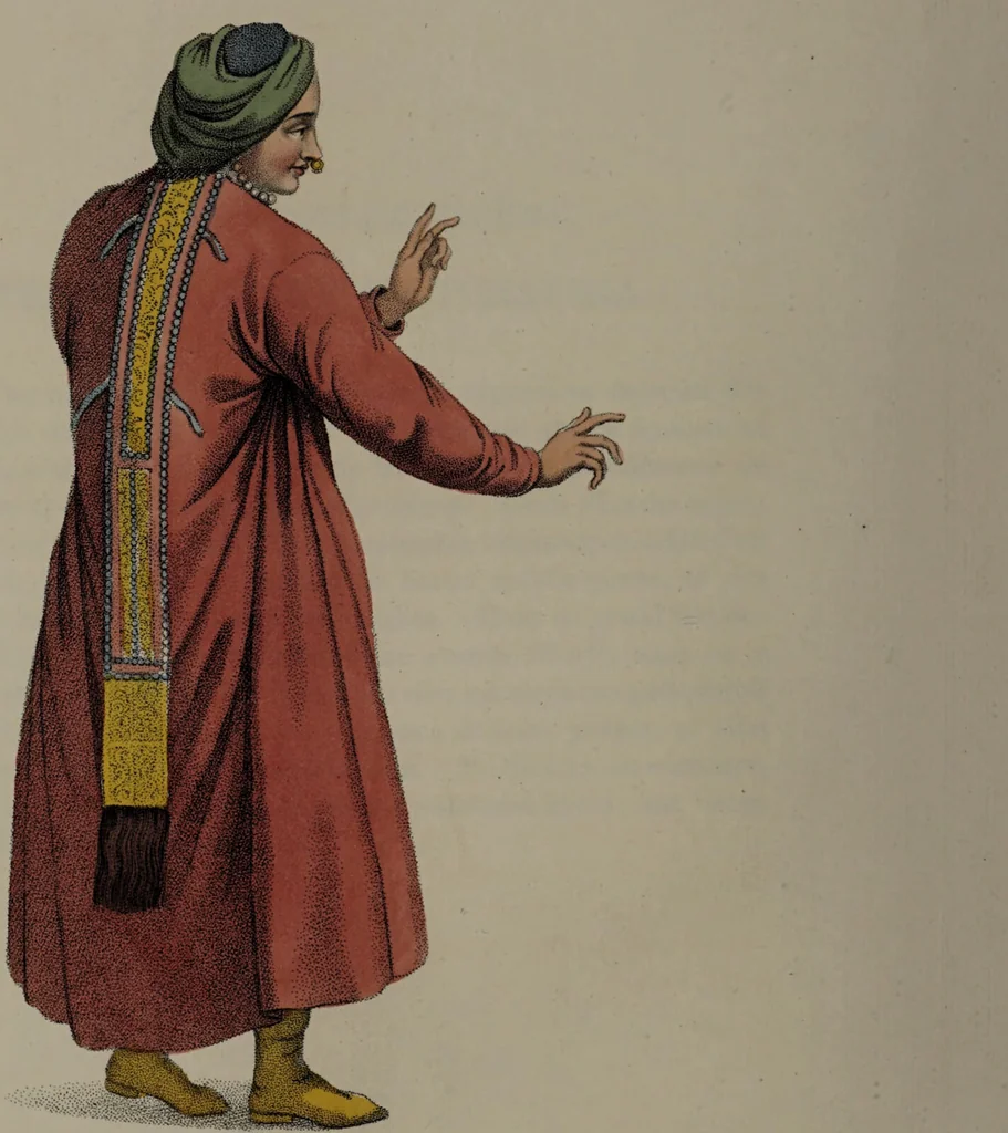 An illustration from The costume of the Russian Empire, illustrated by a series of seventy-three engravings / With descriptions in English and French., 1803, leaf 124