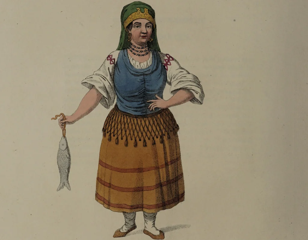 An illustration from The costume of the Russian Empire, illustrated by a series of seventy-three engravings / With descriptions in English and French., 1803, leaf 132