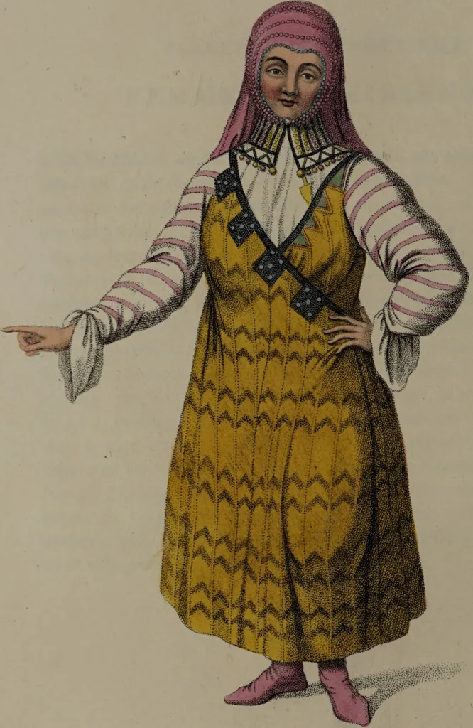 An illustration from The costume of the Russian Empire, illustrated by a series of seventy-three engravings / With descriptions in English and French., 1803, leaf 144