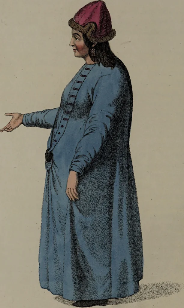 An illustration from The costume of the Russian Empire, illustrated by a series of seventy-three engravings / With descriptions in English and French., 1803, leaf 152