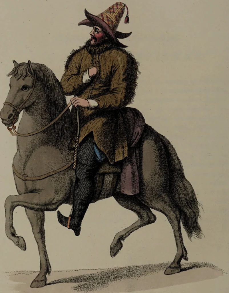An illustration from The costume of the Russian Empire, illustrated by a series of seventy-three engravings / With descriptions in English and French., 1803, leaf 156