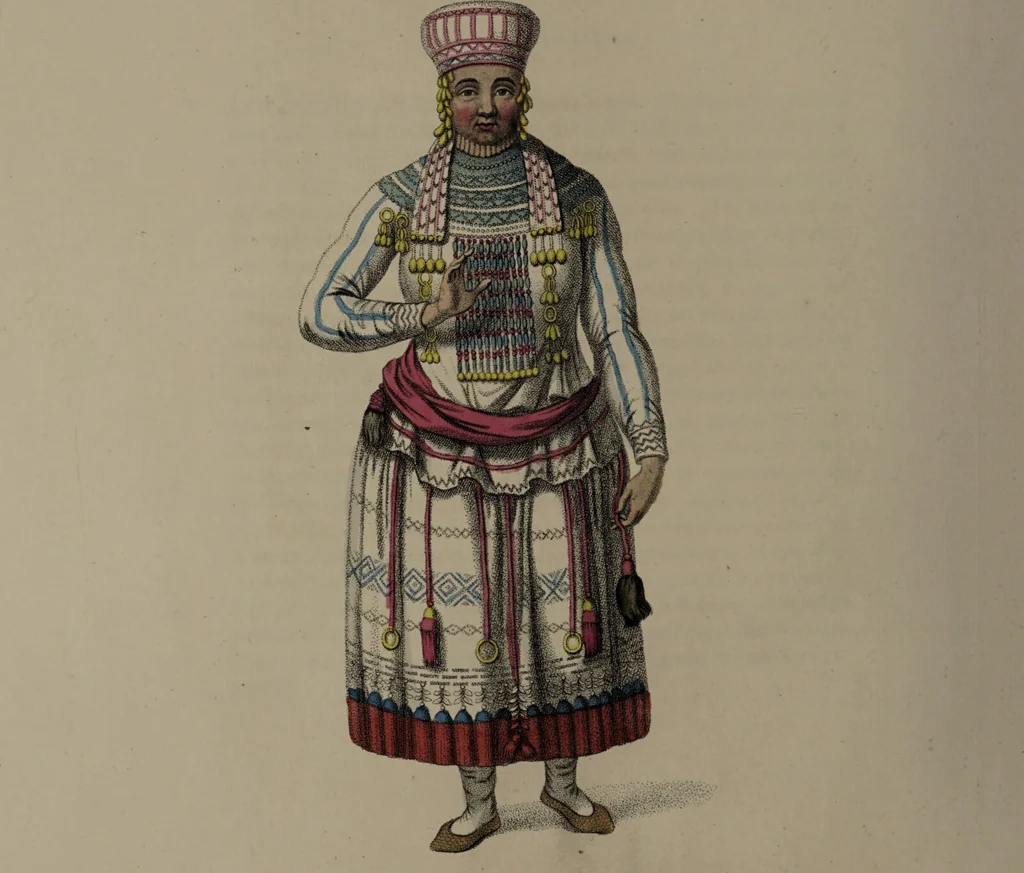 An illustration from The costume of the Russian Empire, illustrated by a series of seventy-three engravings / With descriptions in English and French., 1803, leaf 84