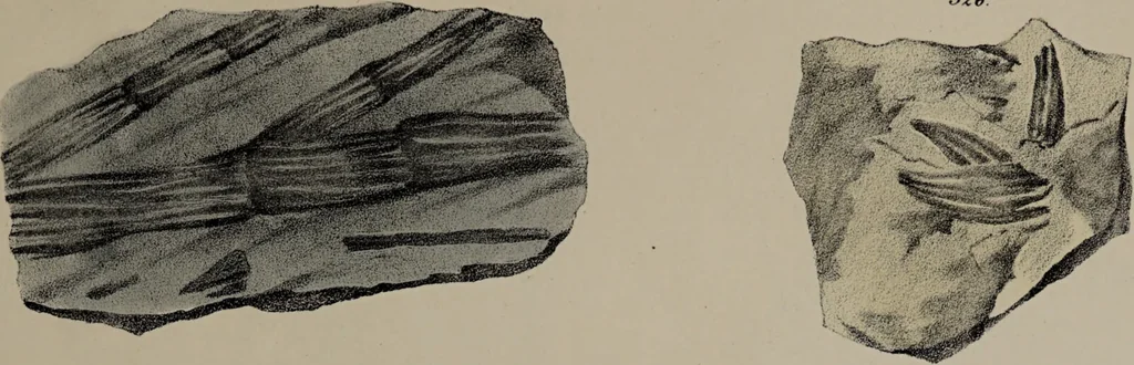 An illustration from A collection of geological facts and practical observations, intended to elucidate the formation of the Ashby Coal-field. In the parish of Ashby-de-la-Zouch and the neighbouring district; being the result of forty years' esperience and research / By Edward Mammatt. Illustrated by a map and profiles, coloured sections of the stratification and one hundred and two plates of vegetable fossils, after drewings taken from nature, by Robert Ironmonger., 1834, leaf 299