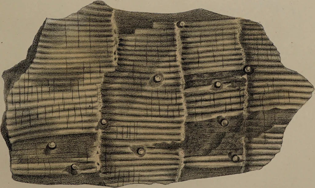 An illustration from A collection of geological facts and practical observations, intended to elucidate the formation of the Ashby Coal-field. In the parish of Ashby-de-la-Zouch and the neighbouring district; being the result of forty years' esperience and research / By Edward Mammatt. Illustrated by a map and profiles, coloured sections of the stratification and one hundred and two plates of vegetable fossils, after drewings taken from nature, by Robert Ironmonger., 1834, leaf 321