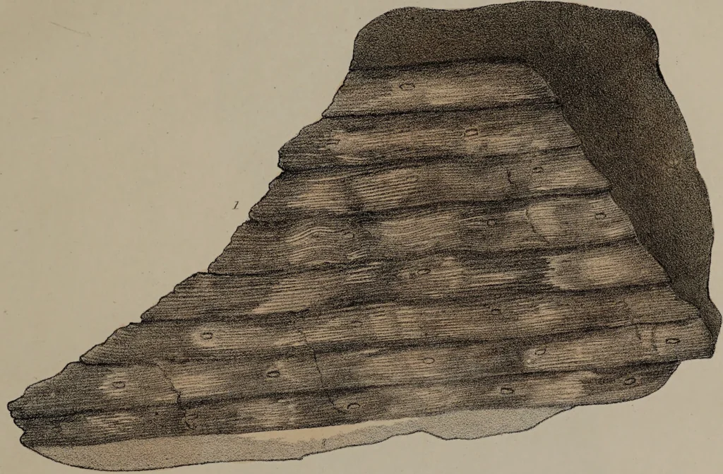 An illustration from A collection of geological facts and practical observations, intended to elucidate the formation of the Ashby Coal-field. In the parish of Ashby-de-la-Zouch and the neighbouring district; being the result of forty years' esperience and research / By Edward Mammatt. Illustrated by a map and profiles, coloured sections of the stratification and one hundred and two plates of vegetable fossils, after drewings taken from nature, by Robert Ironmonger., 1834, leaf 325