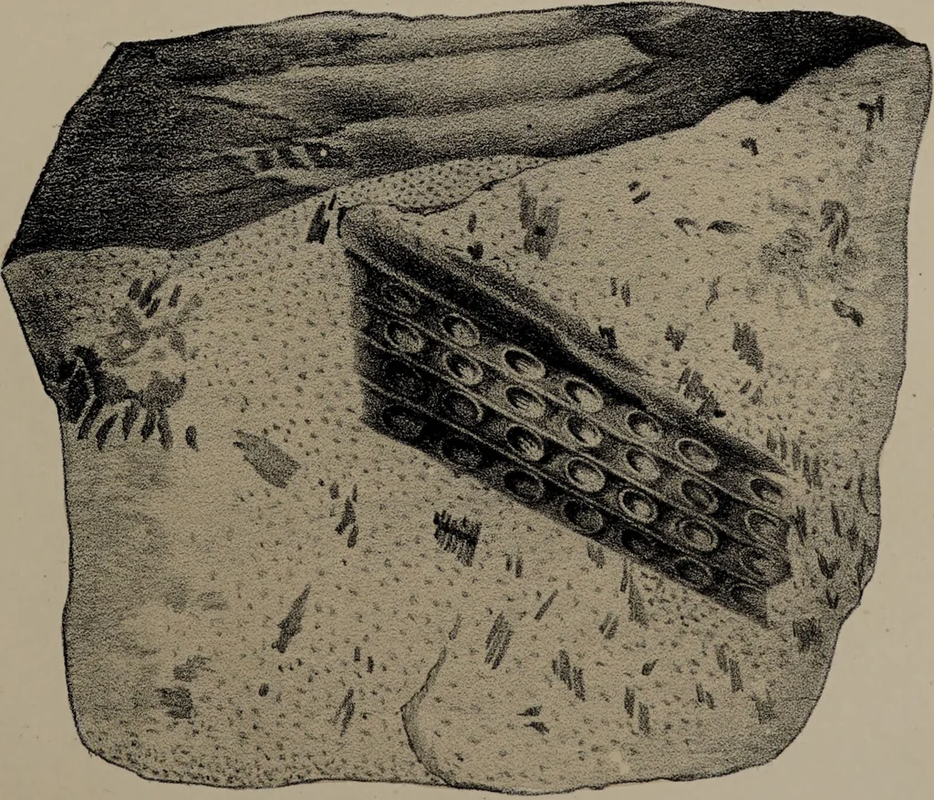 An illustration from A collection of geological facts and practical observations, intended to elucidate the formation of the Ashby Coal-field. In the parish of Ashby-de-la-Zouch and the neighbouring district; being the result of forty years' esperience and research / By Edward Mammatt. Illustrated by a map and profiles, coloured sections of the stratification and one hundred and two plates of vegetable fossils, after drewings taken from nature, by Robert Ironmonger., 1834, leaf 331