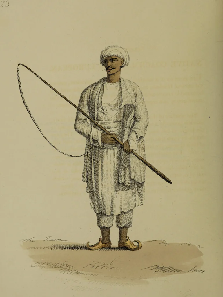 An illustration from The costume of Indostan, elucidated by sixty coloured engravings; with descriptions in English and French, taken in the years 1798 and 1799 / By Balt. Solvyns., 1804, leaf 108