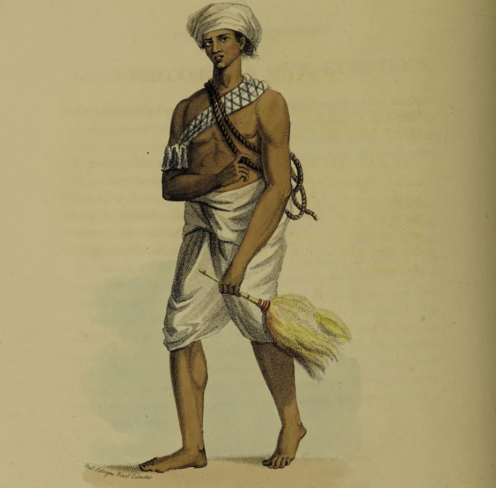 An illustration from The costume of Indostan, elucidated by sixty coloured engravings; with descriptions in English and French, taken in the years 1798 and 1799 / By Balt. Solvyns., 1804, leaf 112