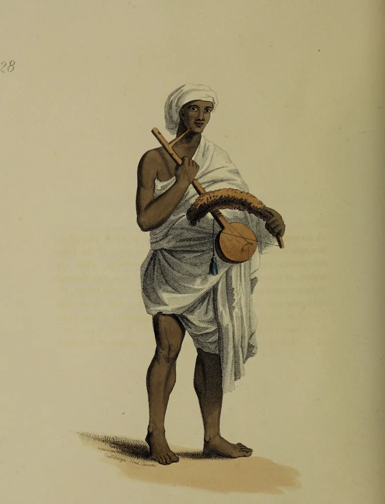 An illustration from The costume of Indostan, elucidated by sixty coloured engravings; with descriptions in English and French, taken in the years 1798 and 1799 / By Balt. Solvyns., 1804, leaf 128