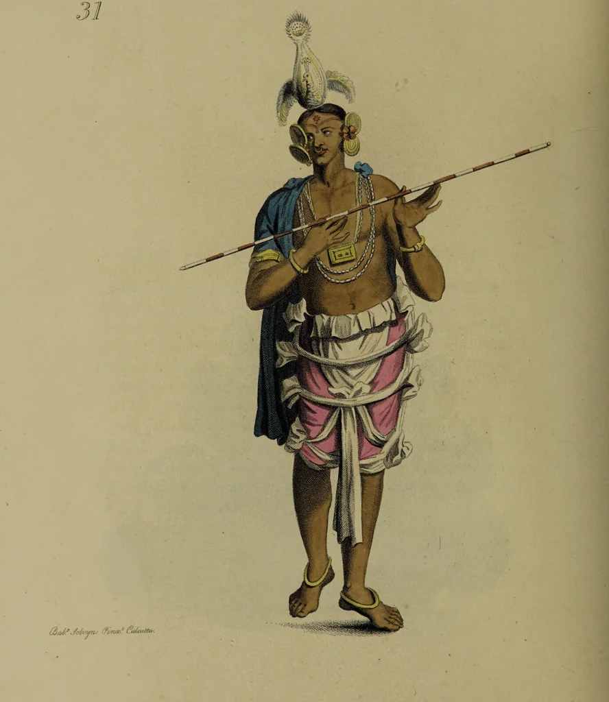 An illustration from The costume of Indostan, elucidated by sixty coloured engravings; with descriptions in English and French, taken in the years 1798 and 1799 / By Balt. Solvyns., 1804, leaf 140