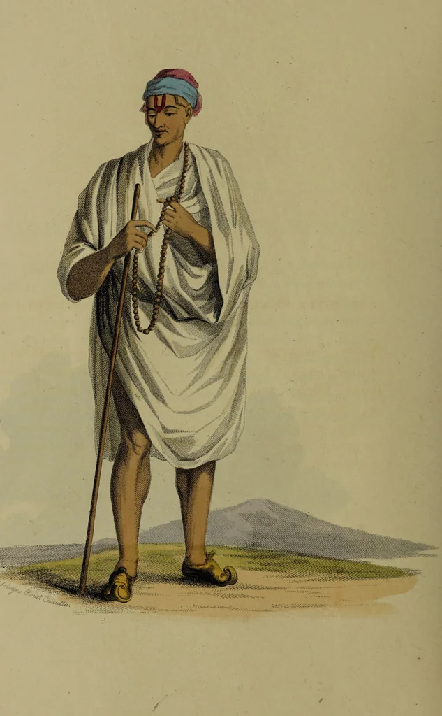 An illustration from The costume of Indostan, elucidated by sixty coloured engravings; with descriptions in English and French, taken in the years 1798 and 1799 / By Balt. Solvyns., 1804, leaf 184