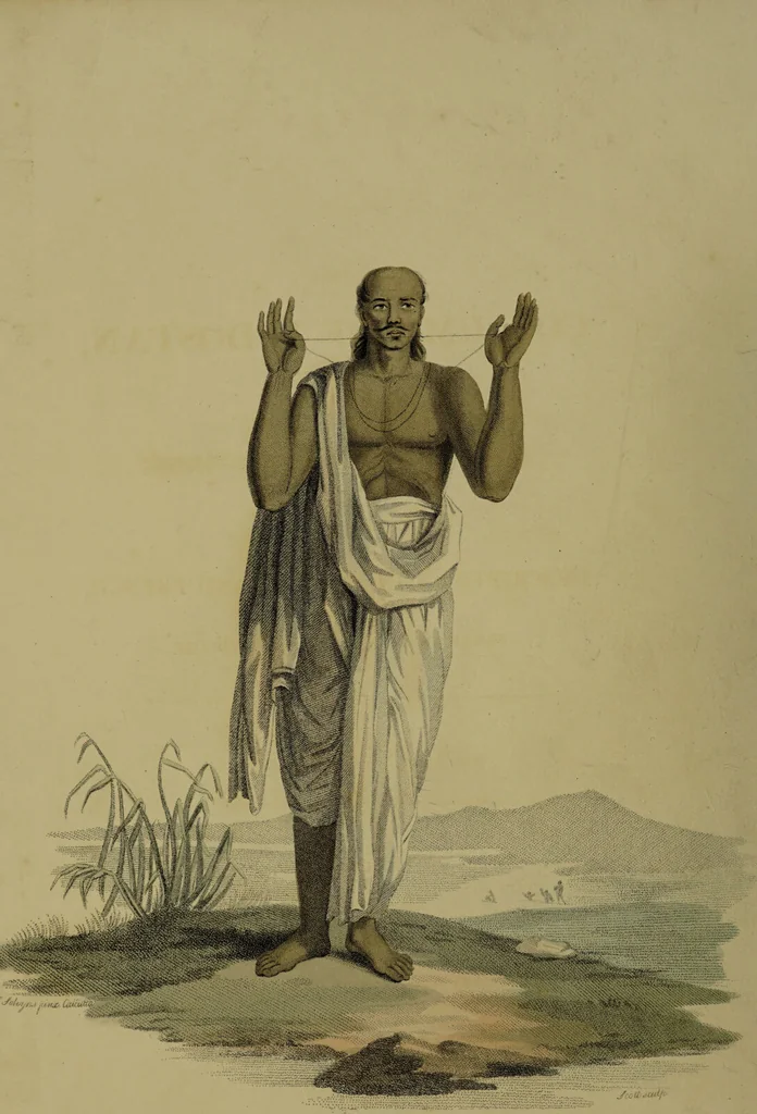 An illustration from The costume of Indostan, elucidated by sixty coloured engravings; with descriptions in English and French, taken in the years 1798 and 1799 / By Balt. Solvyns., 1804, leaf 8