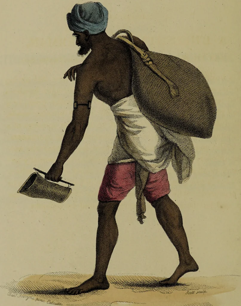 An illustration from The costume of Indostan, elucidated by sixty coloured engravings; with descriptions in English and French, taken in the years 1798 and 1799 / By Balt. Solvyns., 1804, leaf 84