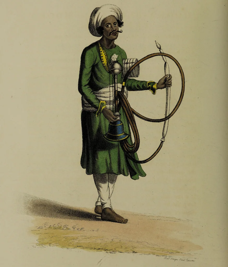 An illustration from The costume of Indostan, elucidated by sixty coloured engravings; with descriptions in English and French, taken in the years 1798 and 1799 / By Balt. Solvyns., 1804, leaf 88