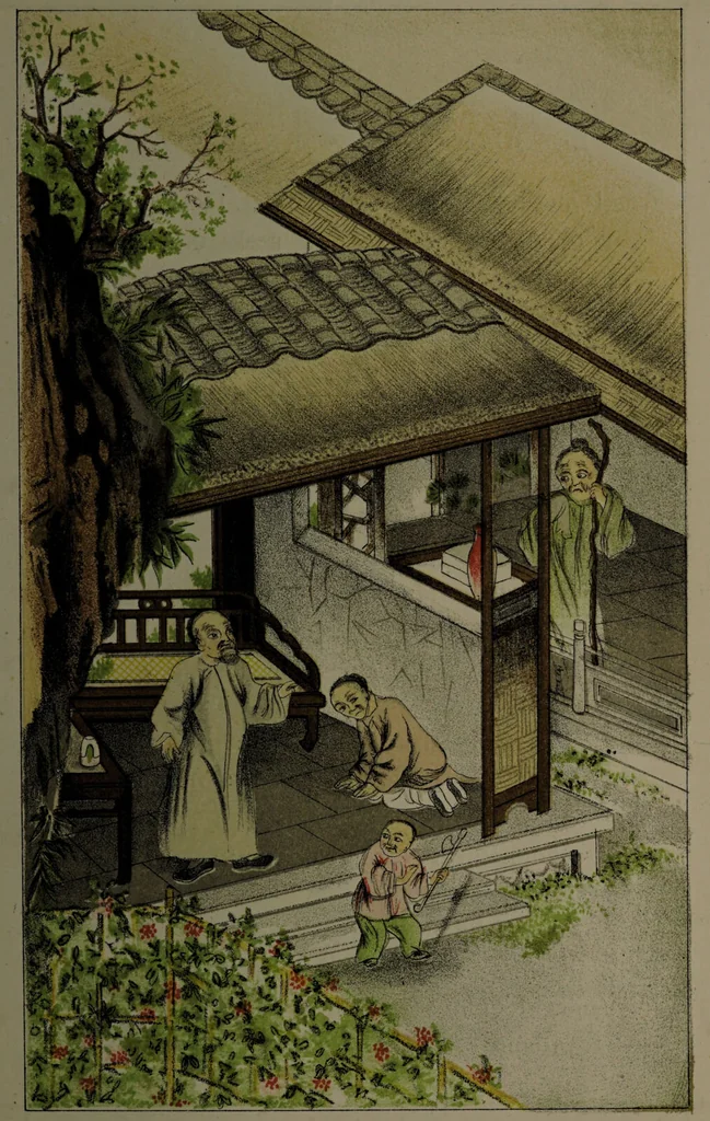 An illustration from The Chinese opium smoker. Twelve illustrations; facsimiles of native drawings / with a translation of the original Chinese text accompanying them, and appendices., 1881, leaf 13