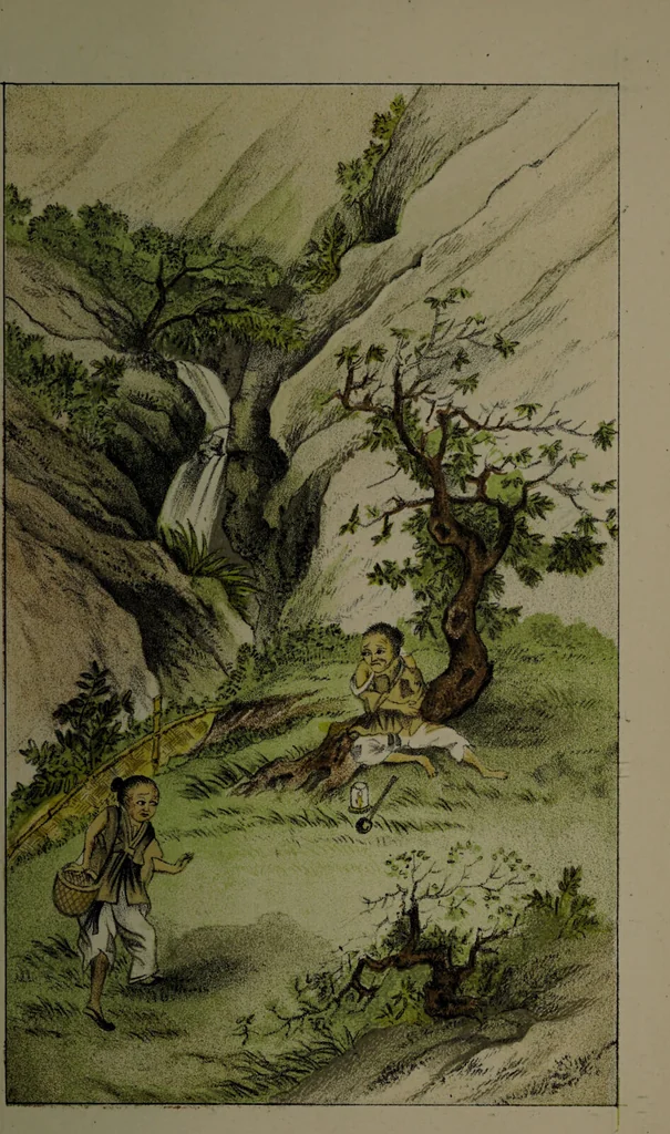 An illustration from The Chinese opium smoker. Twelve illustrations; facsimiles of native drawings / with a translation of the original Chinese text accompanying them, and appendices., 1881, leaf 31