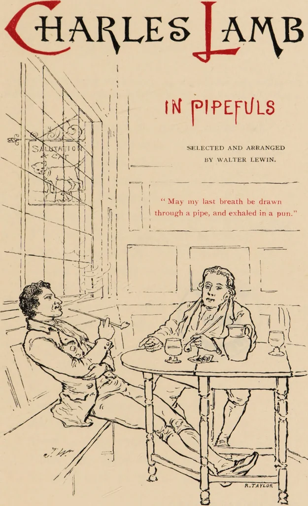 An illustration from Charles Lamb, in pipefuls / selected and arranged by Walter Lewin., 1890, leaf 13